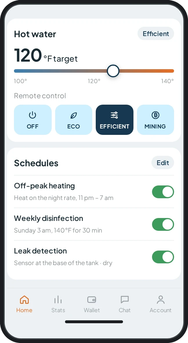 Heatbit app: control