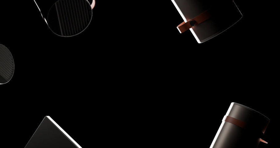 Top-down view of a table with various Heatbit heaters