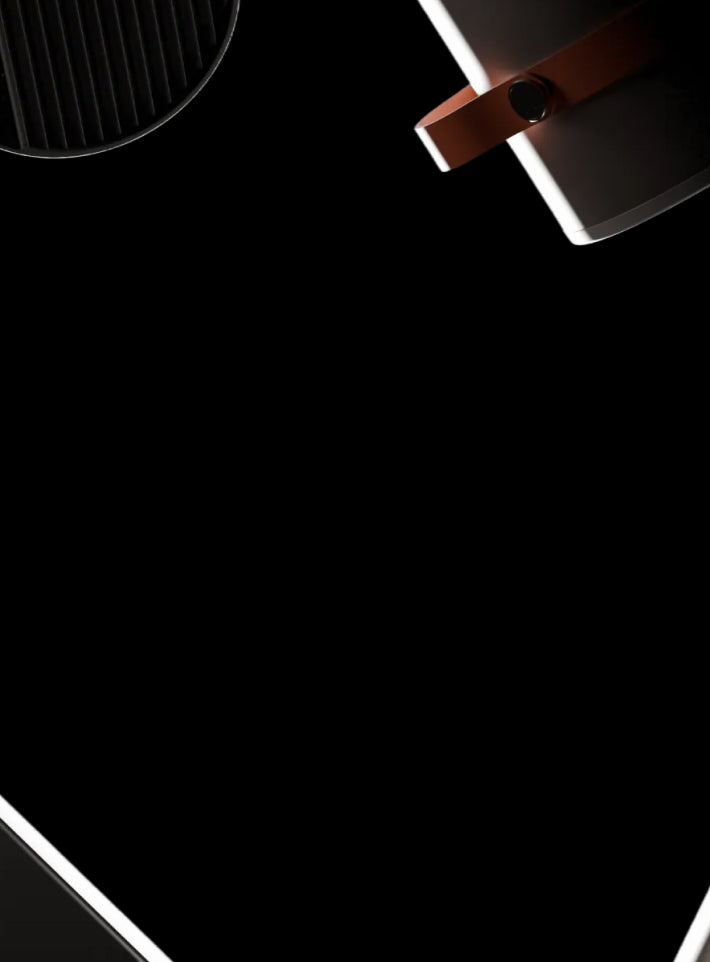 Top-down view of a table with various Heatbit heaters