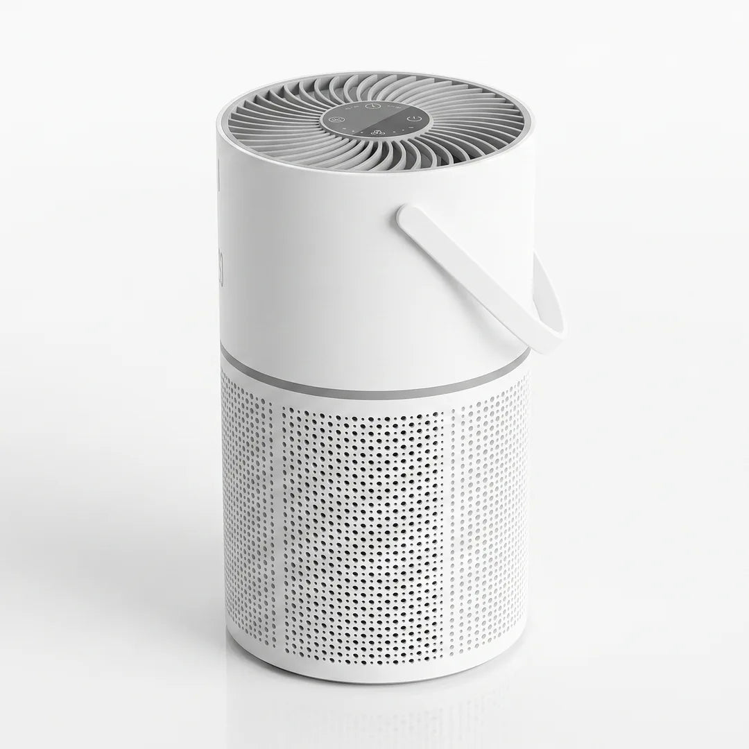 Bitair air purifier — top and fan detail