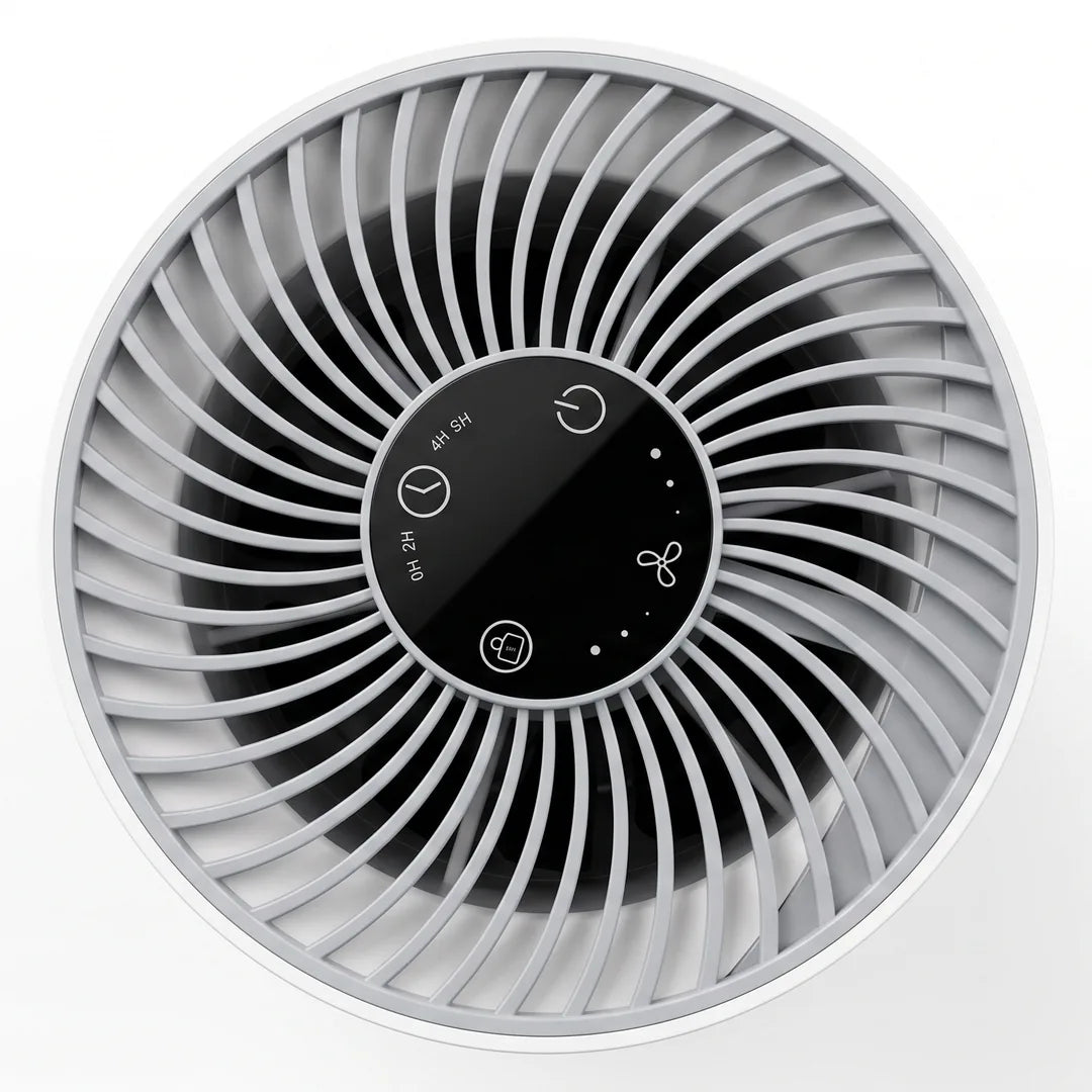 Bitair control dial and fan — top view
