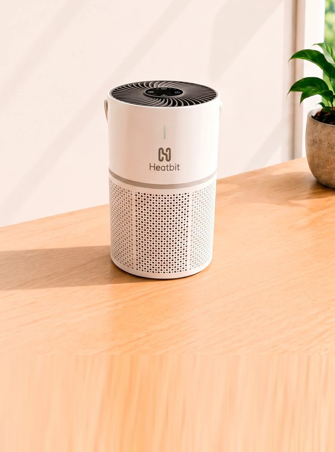 Bitair air purifier on a desk