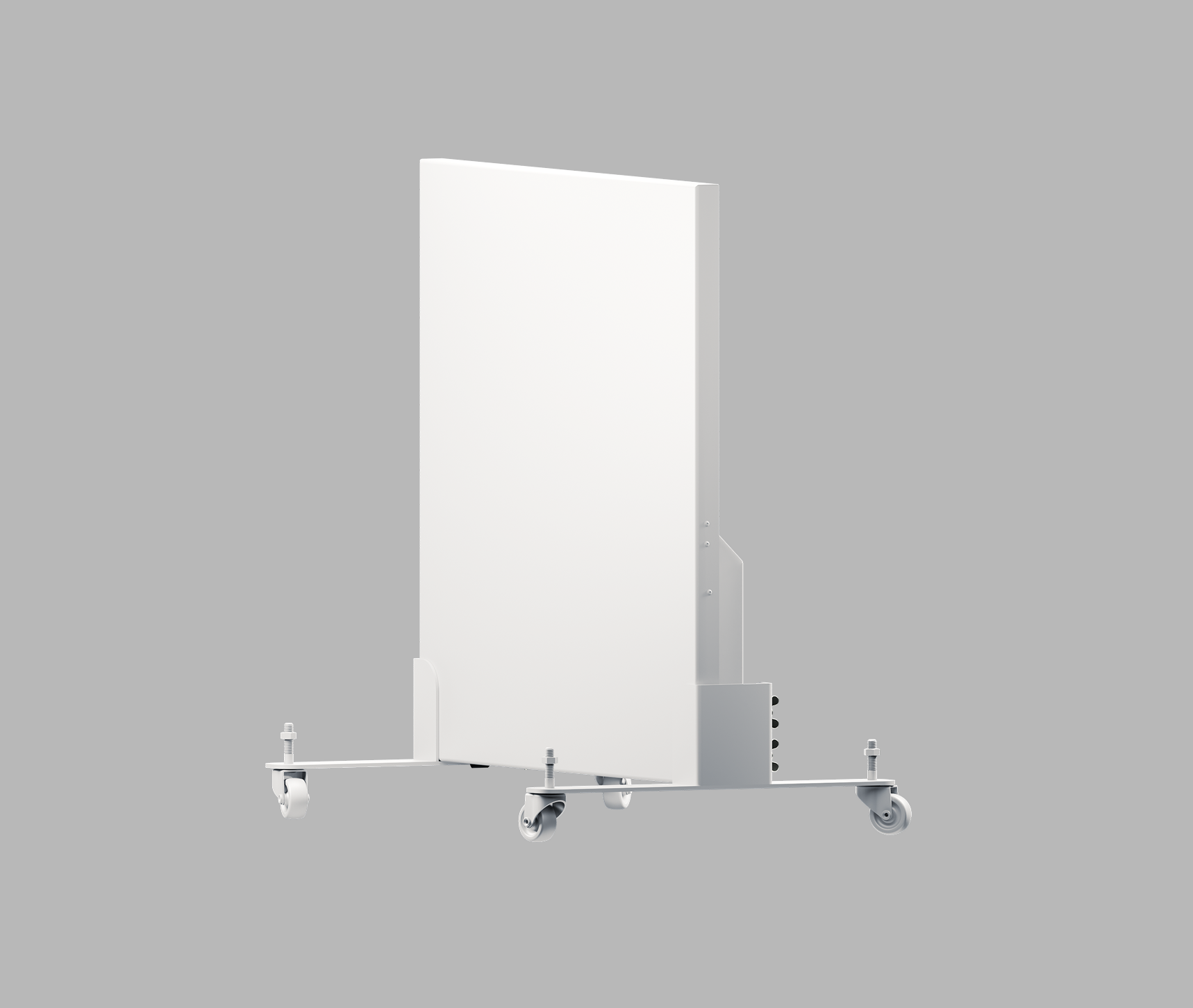 White Heatbit Canvas on wheels on a gray background